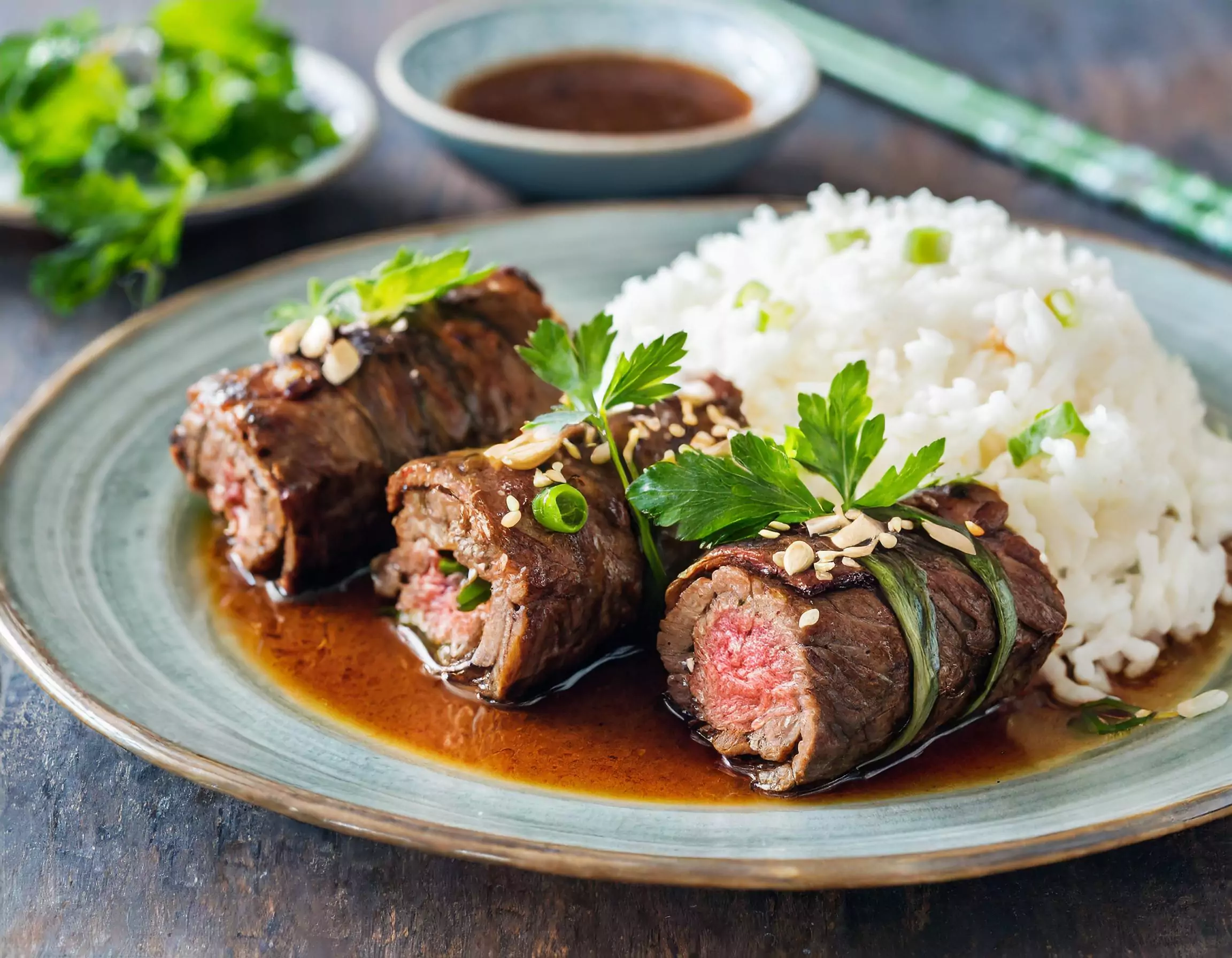 Asiatisch inspirierte Rinderrouladen